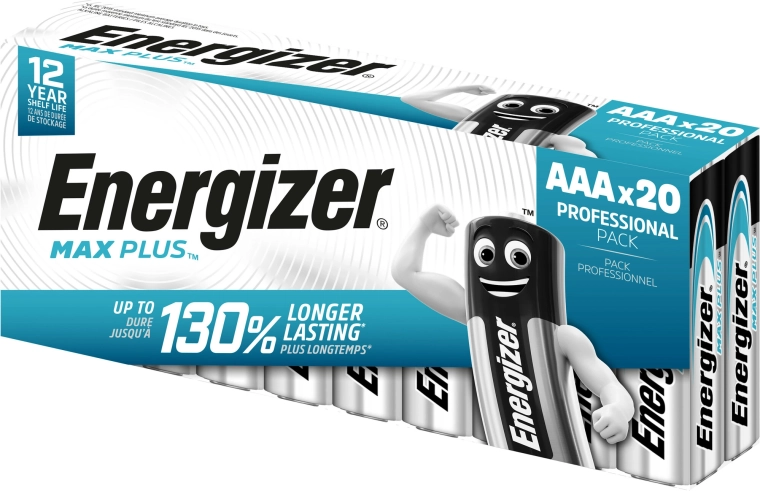 Energizer Max Plus AAA alkalne baterije, 20 kos