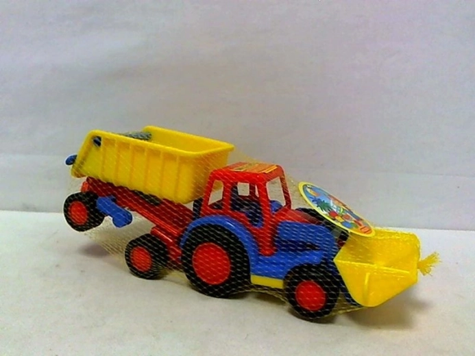 Basics otroški traktor s sprednjim nakladalnikom in prikolico