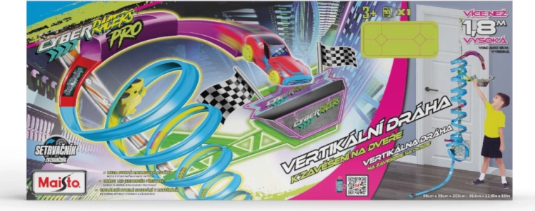 Maisto Cyber Racers navpična dirkalna steza za vrata z avtomobilčkom