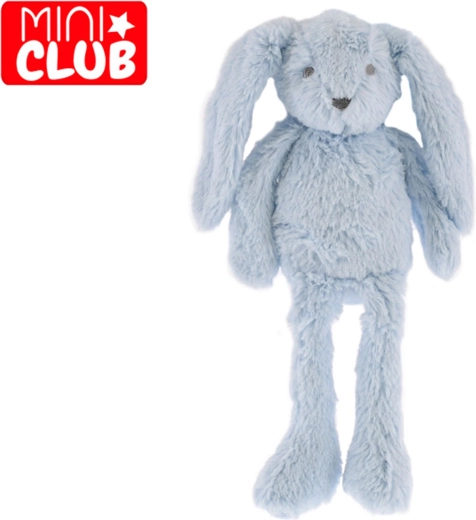 Plišasti zajček Mini Club, moder, z dolgimi nogami, 37 cm