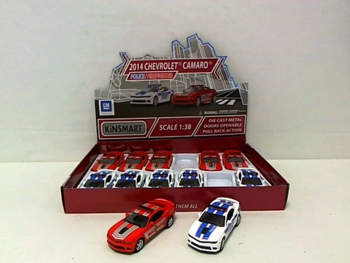 Kovinski avtomobilček Chevrolet Camaro (policija / gasilci) 1:38 - 1 kos