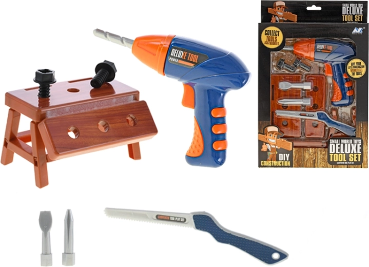 Otroški komplet orodja z vrtalnikom 18 cm v škatli