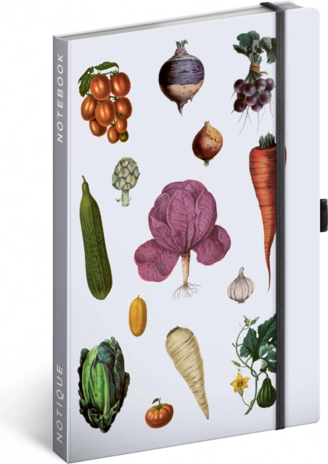 Beležka Zelenjava Kateřine Winterové, črtovje, 13 × 21 cm
