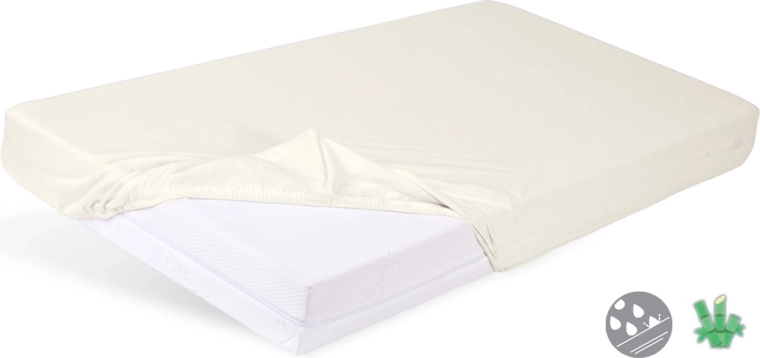 Babymatex nepremočljiva rjuha z elastiko Bamboo svetlo bež 60 × 120 cm
