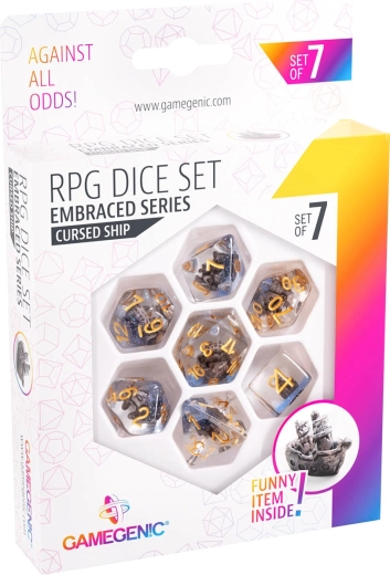 Gamegenic večstranske RPG kocke Embraced Series Cursed Ship – komplet 7 kosov