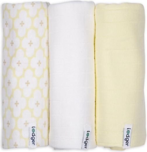 Lodger swaddler solid matcha butter (70 × 70 cm) - komplet 3 kosi