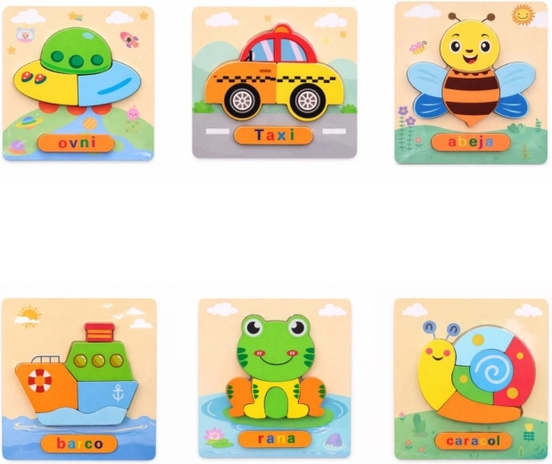 Lesene sestavljanke 15 × 17,5 cm