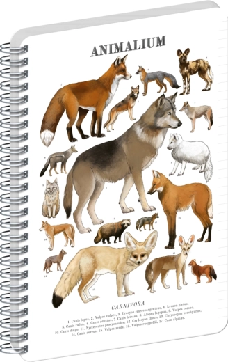 Notique spiralni blok Animalium – psovke, črtan, A4