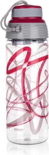 Športna tritanova steklenica za pitje 550 ml QUEST bordo