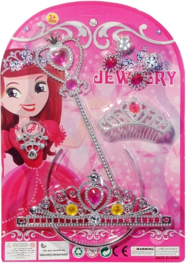 Otroški set za malo princeso – tiara, nakit in čarobna palčka