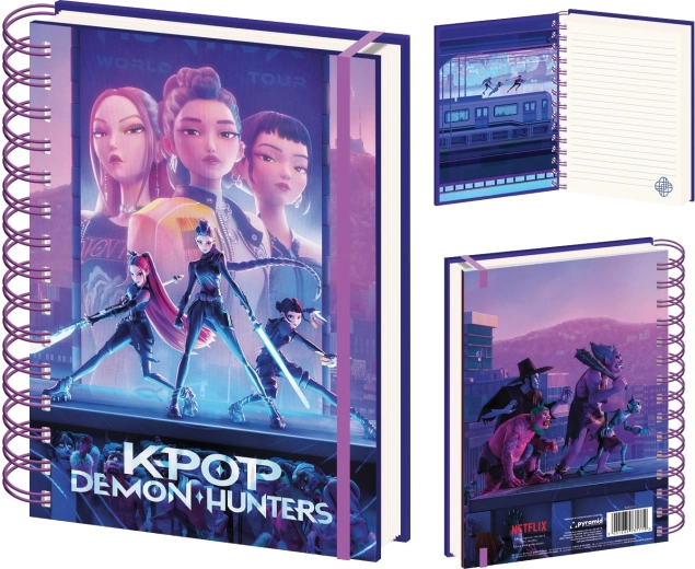 Spiralni zvezek A5 K‑pop Demon Hunters