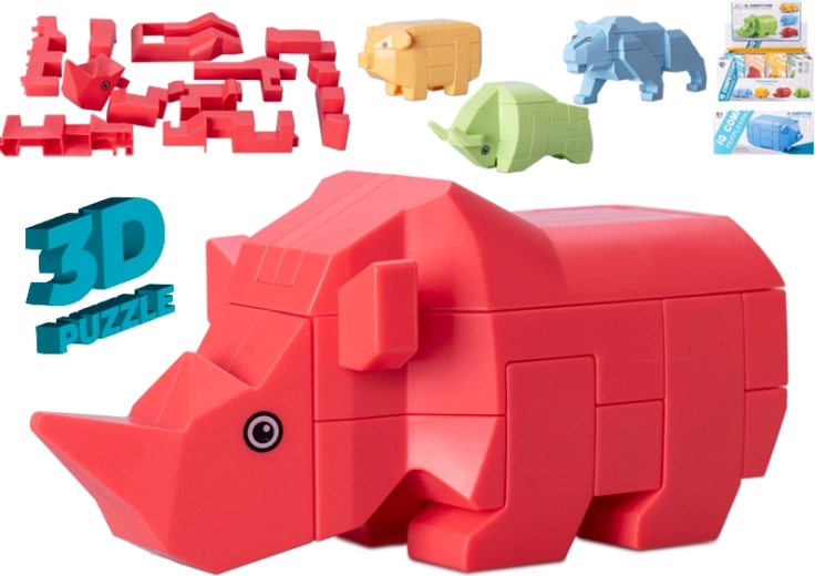 3D sestavljanka živali – izobraževalni komplet za otroke od 6 let