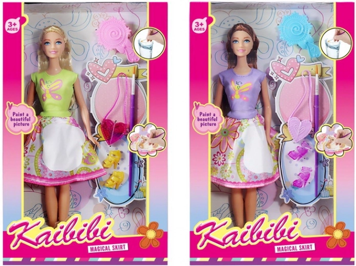 Punčka z vodnim slikanjem 30 cm