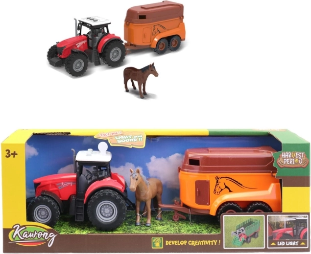 Električni traktor s prikolico za konje, 15 cm