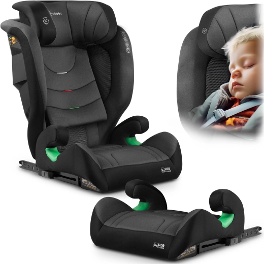 Avtosedež Nukido Louis Soft črno-siv 100–150 cm i-Size ISOFIX