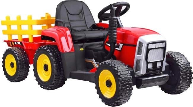 Električni traktor s prikolico in daljinskim upravljanjem – Zelena