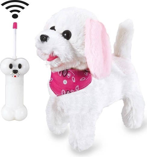 Jamara RC plush dog Furry Dog white/pink 27 MHz