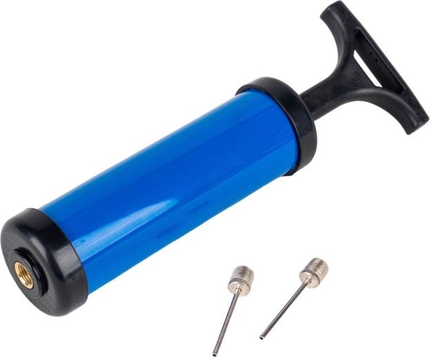 ACRA hand pump 17 cm with needles, blue