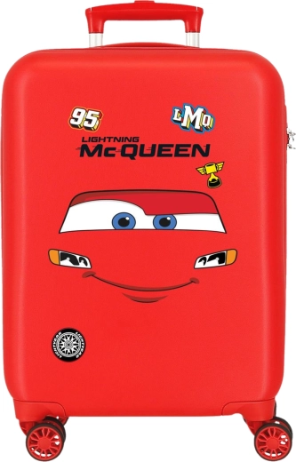 Otroški trdi kovček Cars Strela McQueen, rdeč, 50 cm, 33 l