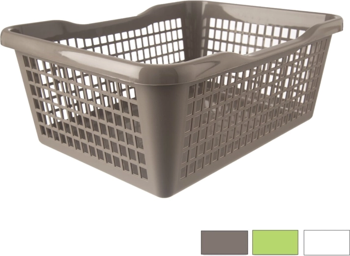 Plastična shranjevalna košara 42 × 32 × 17 cm (mešane barve)