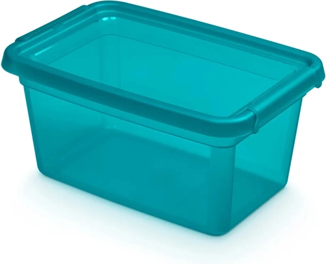 Basestore shranjevalna škatla s pokrovom in sponkami Ocean 4,5 l