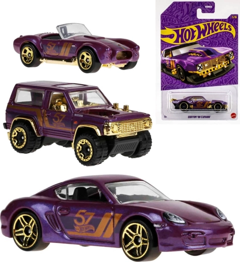 Mattel Hot Wheels avtomobilček 57th anniversary purple and gold series 1:64 - 1 kos