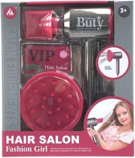 Otroški frizerski komplet z zvočnim sušilnikom za lase Hair salon – Fashion girl