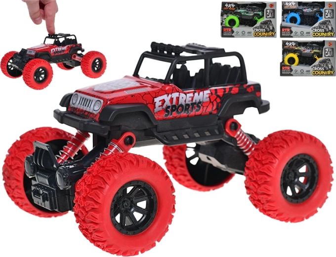 Avto 4x4 off-road kovinski model z vzvratno vožnjo 16,5 cm