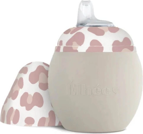 Élhée učni lonček Bubble 240 ml sand/graouu pink