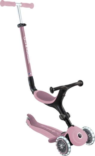 Globber GO UP active lights ecologic 3v1 otroški skiro berry