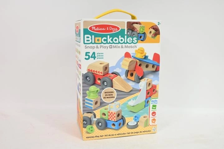 Melissa & Doug Blockables lesene gradbene kocke – vozila