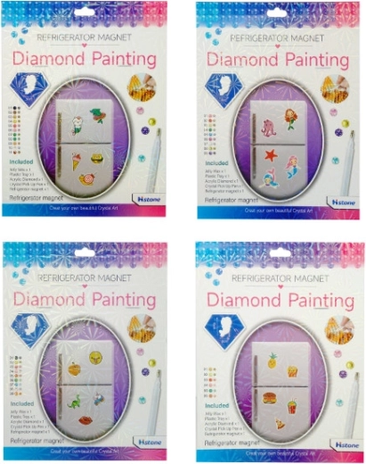 Kreativni komplet za izdelavo magnetkov z barvnimi kristalki