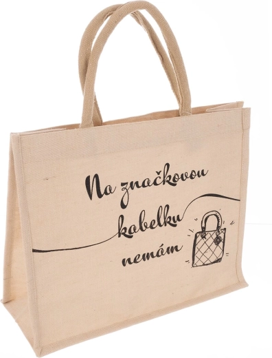 Jutasta torba bež „Za blagovno znamko…“