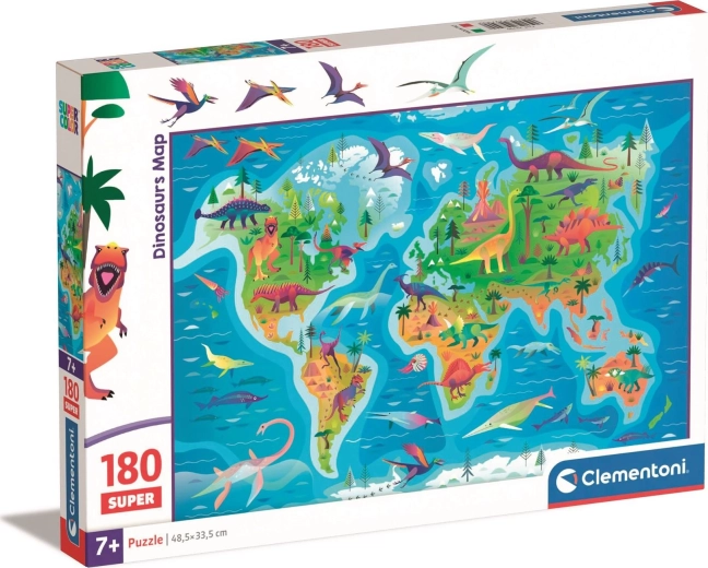 Clementoni puzzle dinosaur map 180 pieces