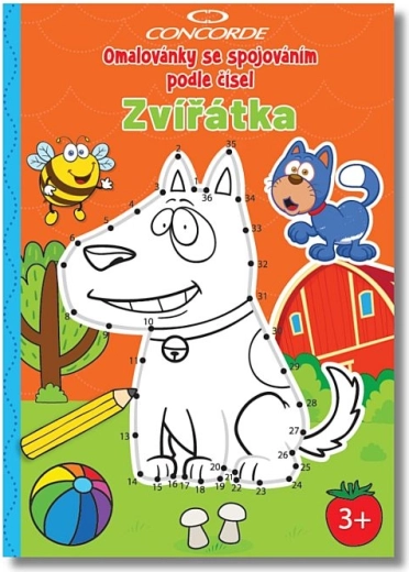 Pobarvanke povezovalke po številkah CONCORDE – živalice