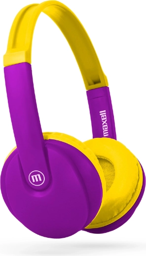 Maxell HP-BT350 otroške Bluetooth slušalke rumene/vijolične
