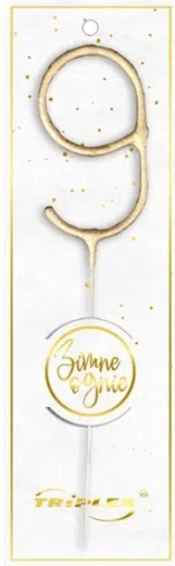 Prskavka številka 9, 16,5 cm, zlata