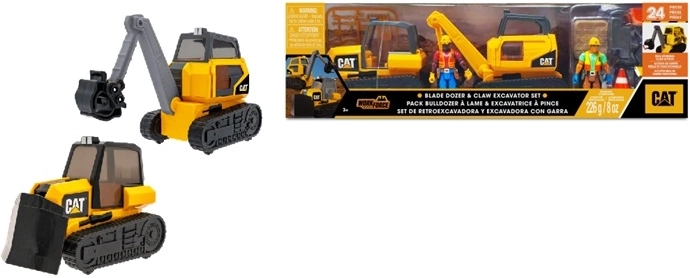 CAT construction vehicles with figures and accessories - 2 pcs