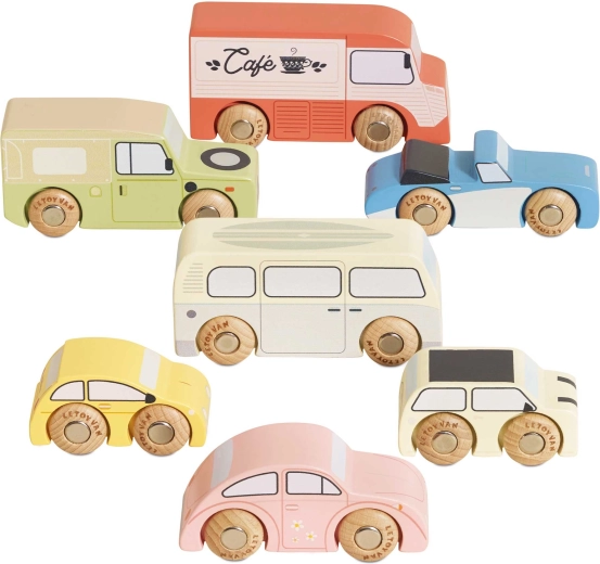 Le Toy Van vintage set lesenih avtomobilčkov