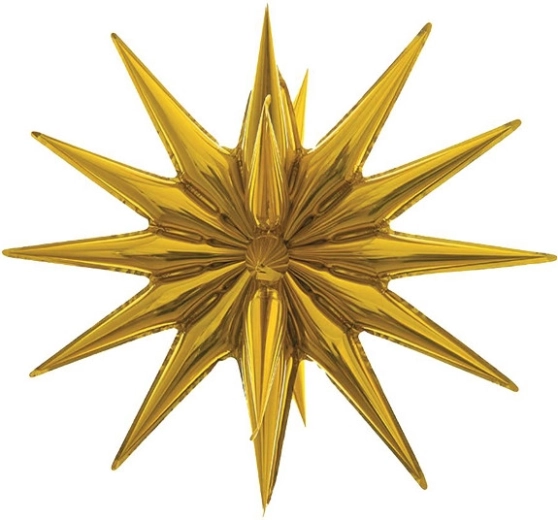 Folijski balon Zvezda 3D zlata 50 cm