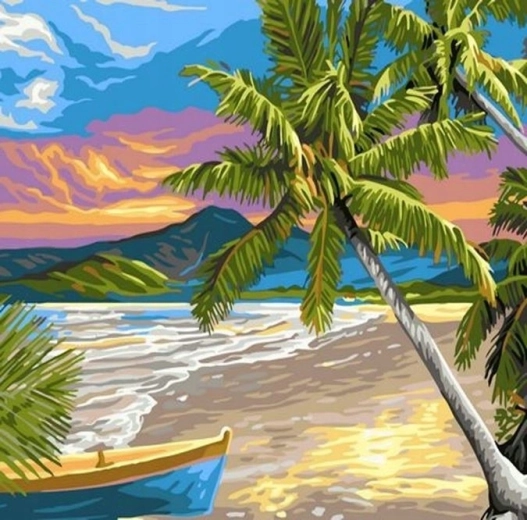 Norimpex slikanje po številkah Eksotična plaža 40 × 50 cm