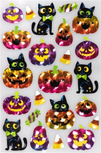 Barvne kovinske nalepke Halloween - 1 kos