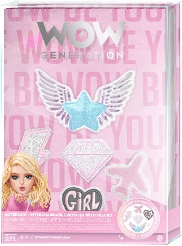 Prilagodljiv zvezek WOW Generation z zamenljivimi našitki A5
