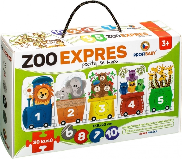 Sestavljanka ZOO Express - Štej Z Mano 30 Delov