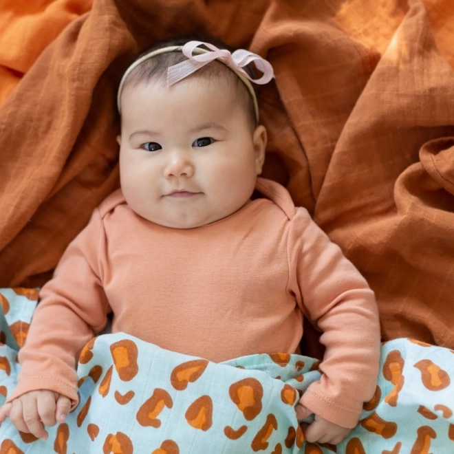 Bombažna muslinasta plenica Glazed Ginger 120x120 cm