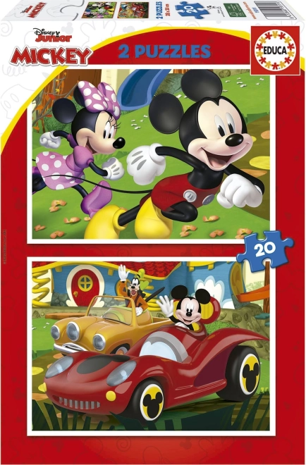 Sestavljanka MICKEY MOUSE – zabaviščni park 2×20 delov EDUCA