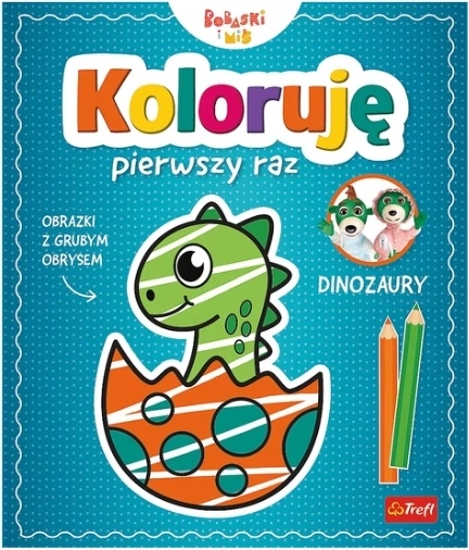 Barvam prvič: Dinozavri – otroška pobarvanka z dinozavri
