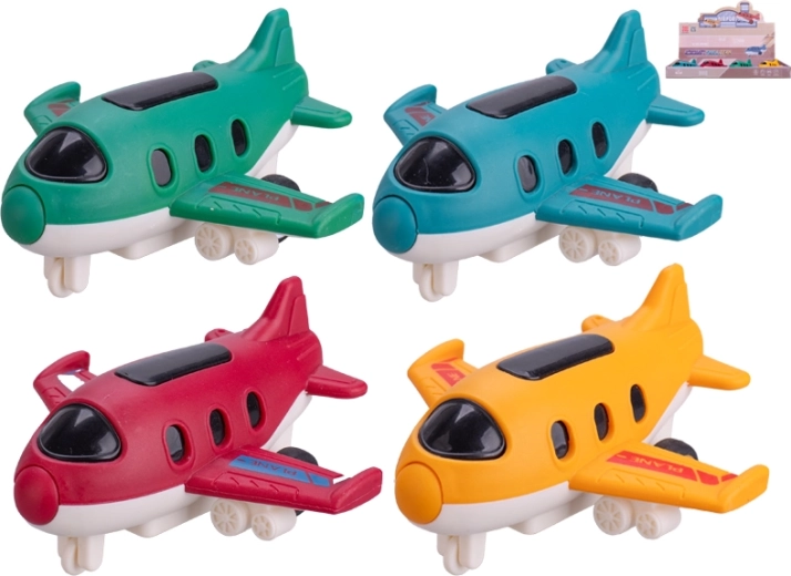 Letalo na vztrajnik 9,5 cm – trpežna plastična igrača za otroke