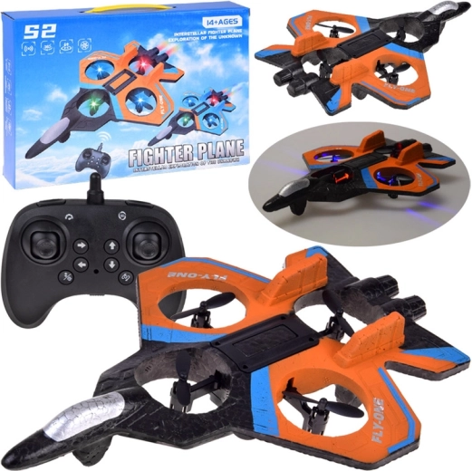 RC dron z LED osvetlitvijo in 360° obrati za začetnike