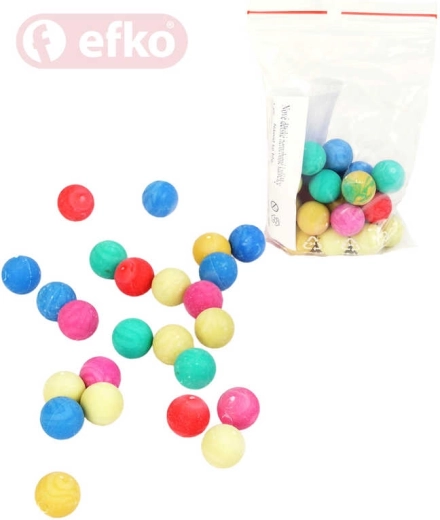 Efko pastel unbreakable marbles in a bag (heavy plastic)